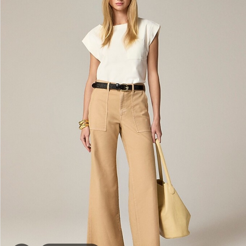 JCREW Chino Nude Pants Wide Leg Size 25